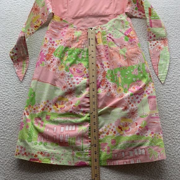 Lilly Pulitzer Strapless Dress Sz‎ 2 Back Tie Negresco Spring 05 French Riviera - Picture 12 of 16